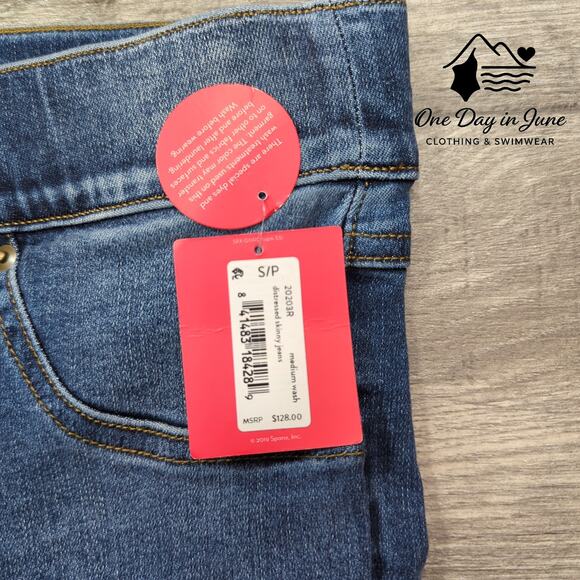 Spanx Pull On High Waist Skinny Ankle Jegging Jeans Size S - Picture 2 of 6